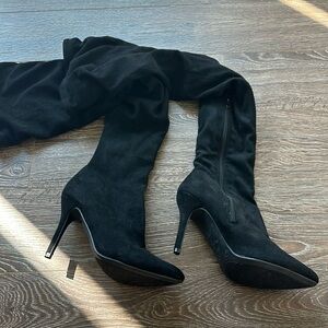 Black long boots